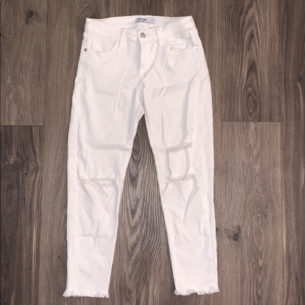 Ripped white jeans